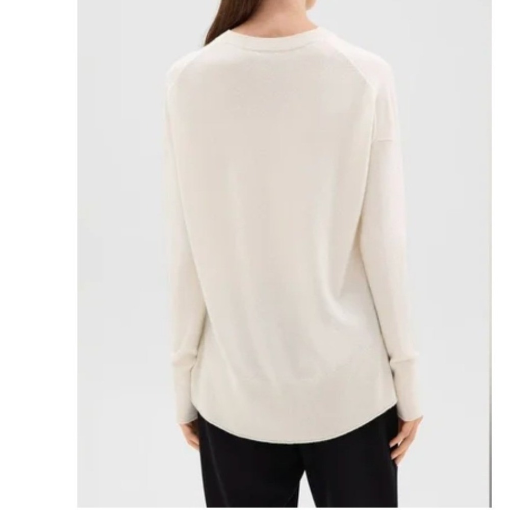 Theory Cream Crewneck Turtleneck Sweater - Picture 3 of 8